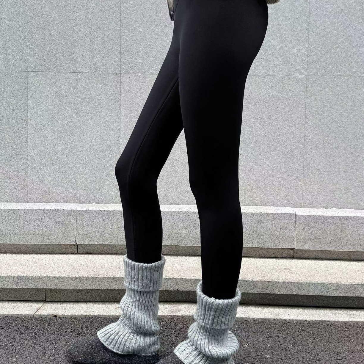 慕斯云朵发财裤女加绒加厚打底裤独立包装