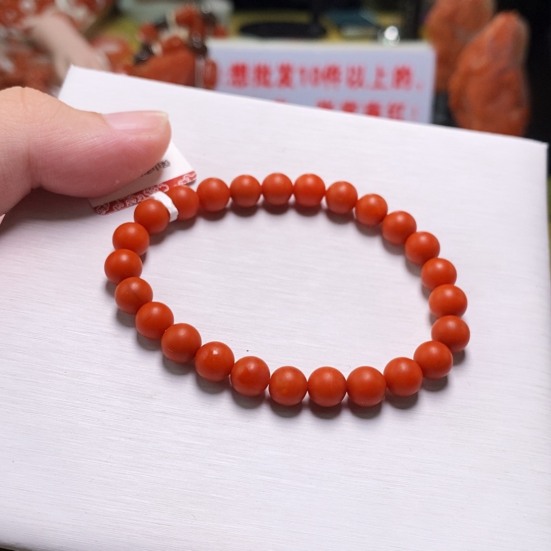 南红玛瑙未镶嵌手链