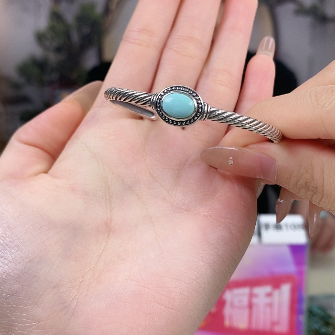 绿松石银S925镶嵌珠宝奇石