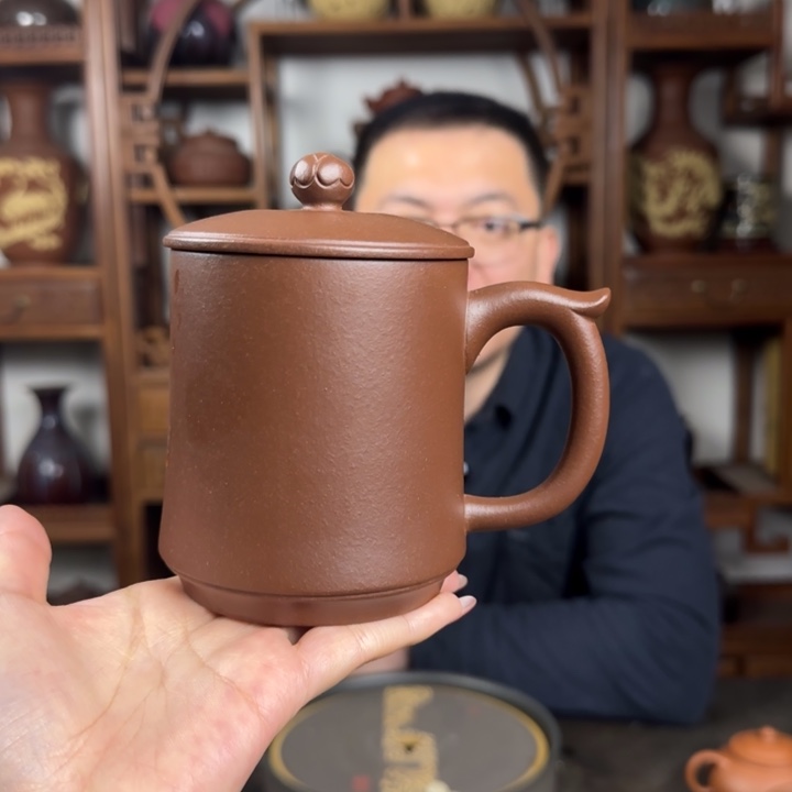 紫砂茶壶紫泥 莲花盖杯