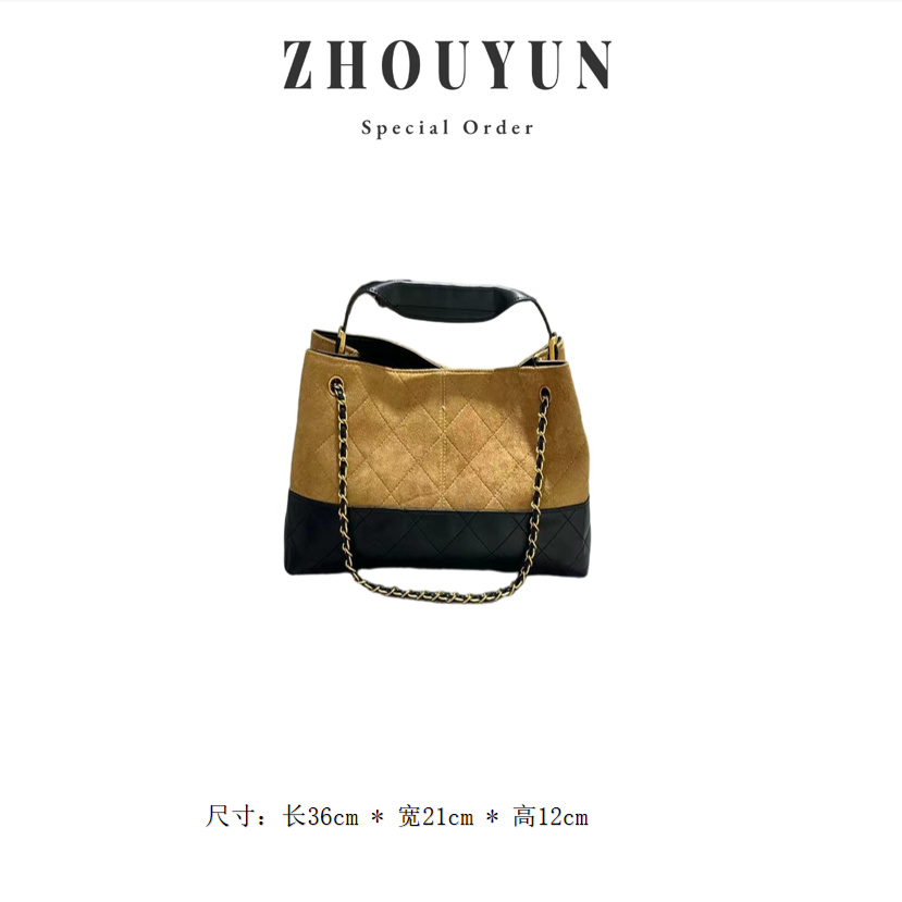 【舟韵真皮高定】2025新款休闲通勤单肩斜跨包BV6641-棕色/磨砂