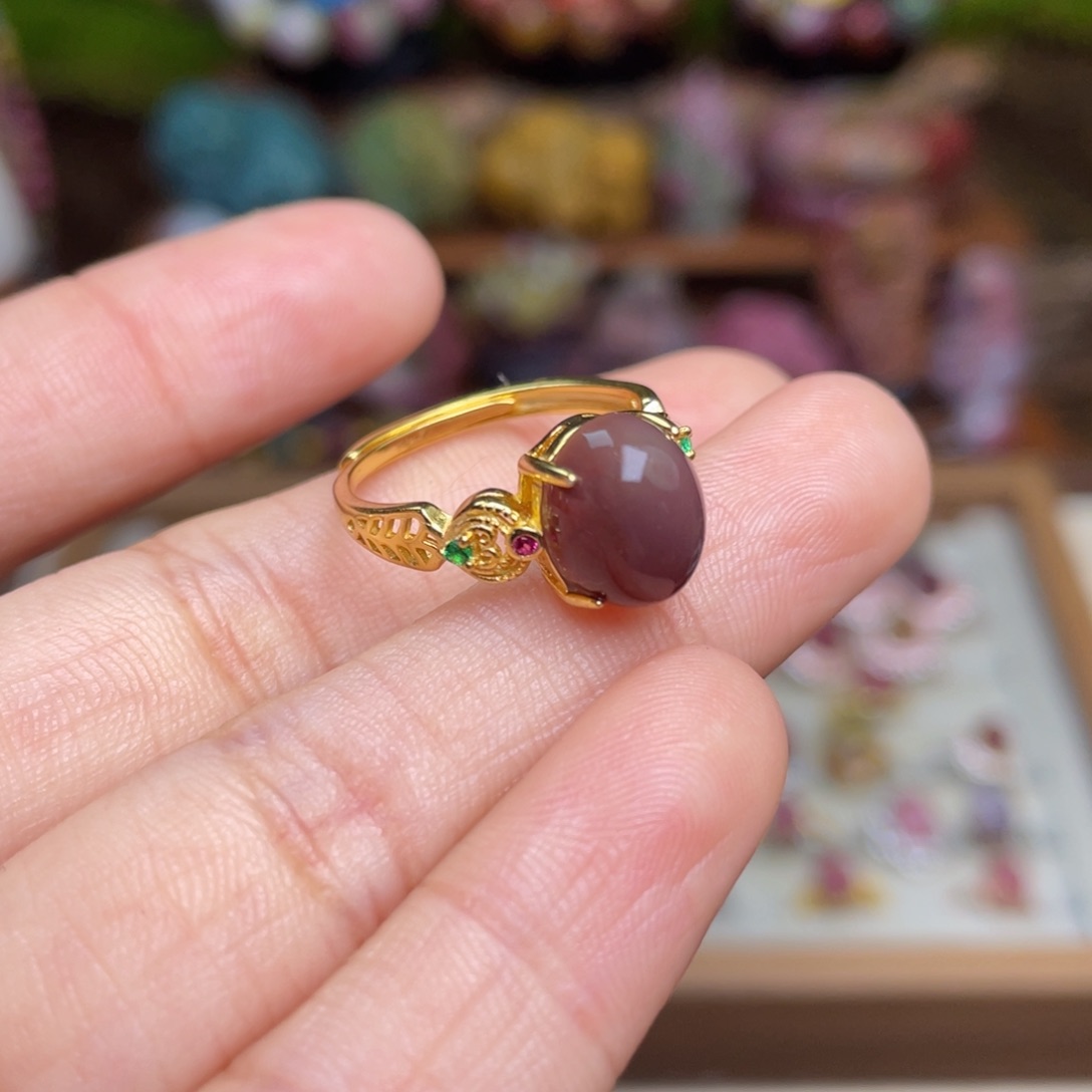 玛瑙/玉髓珠宝半成品未镶嵌梧****梧盐源玛瑙戒指