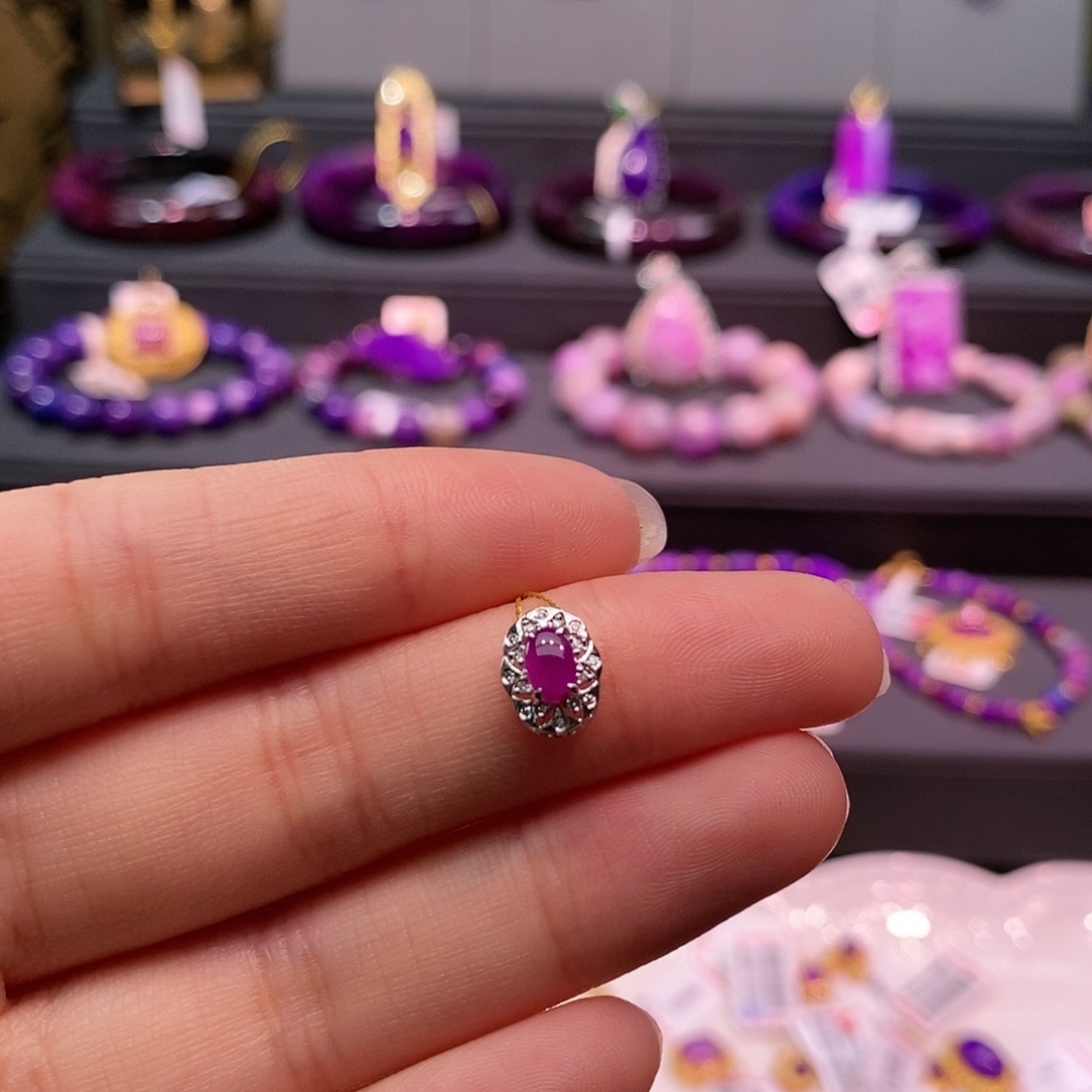 苏纪石（舒俱来）18K金镶嵌吊坠(不含链)