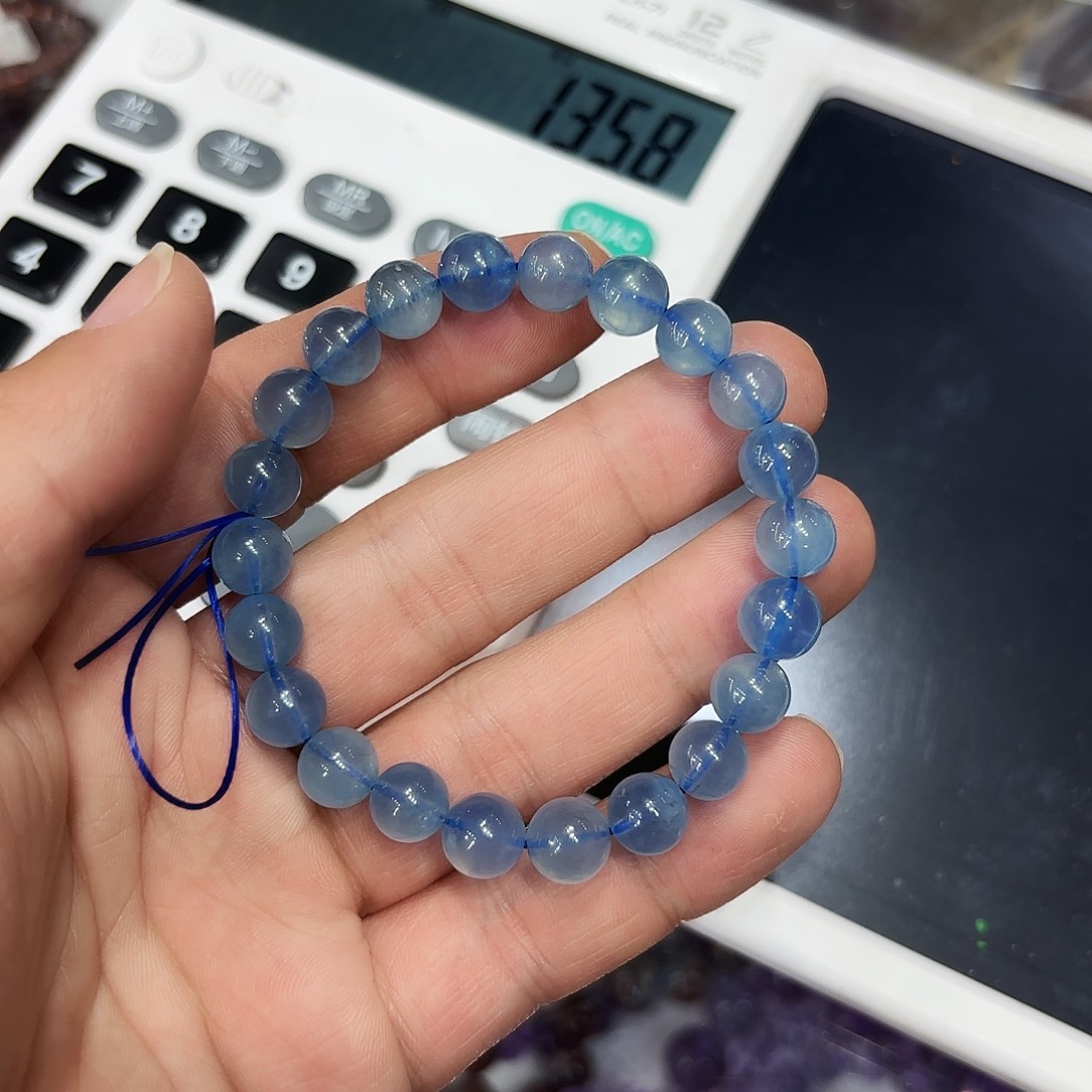 水晶手链未镶嵌长*.海蓝宝