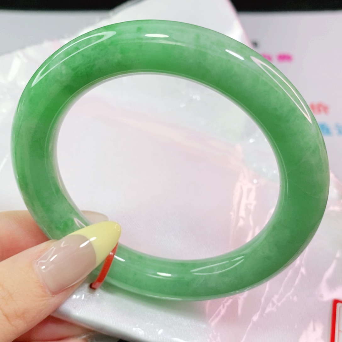 翡翠手镯未镶嵌晴*56.6圆条