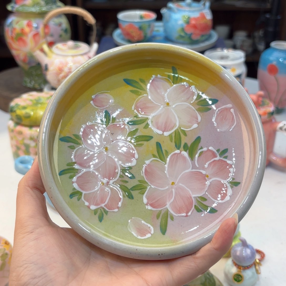 景德镇手绘高温釉下彩陶瓷茶具