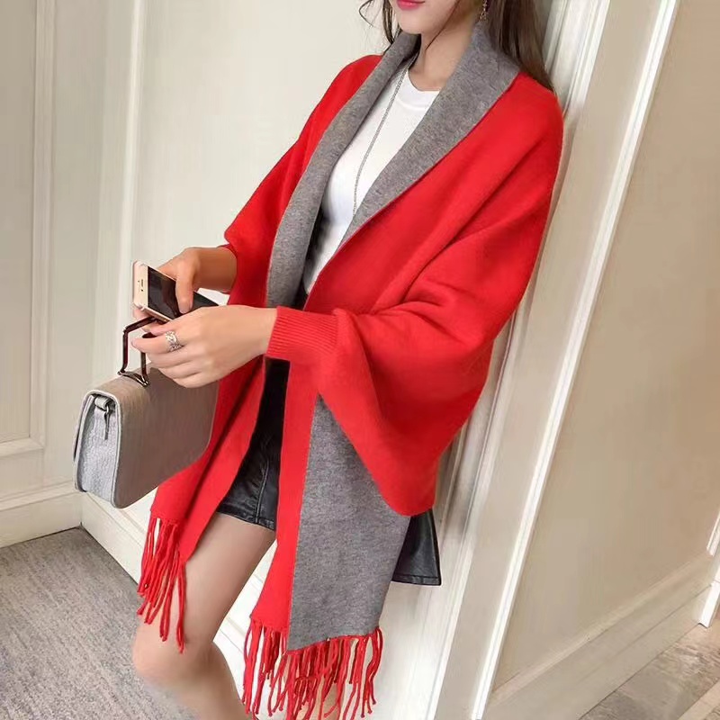 内蒙古厂家直销水貂绒带袖子正反单色披肩衣服胖瘦可穿两面能穿