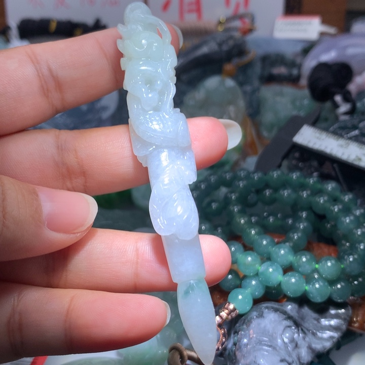 翡翠颈饰未镶嵌保真天然A货翡翠