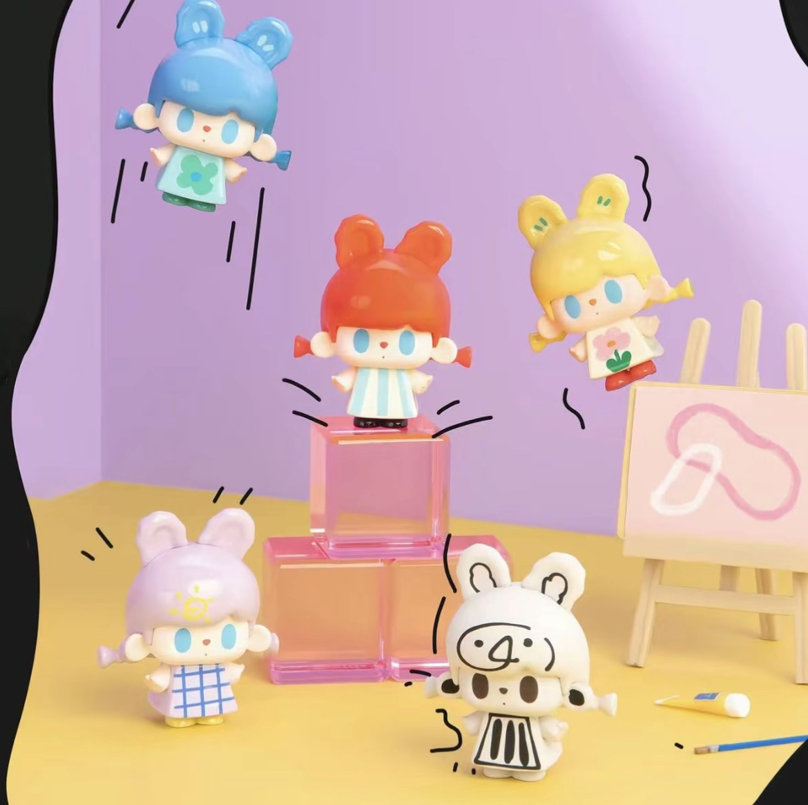 【婉婉默认拆盒】tutubear马蒂斯的夏天系列萌粒盲盒手办