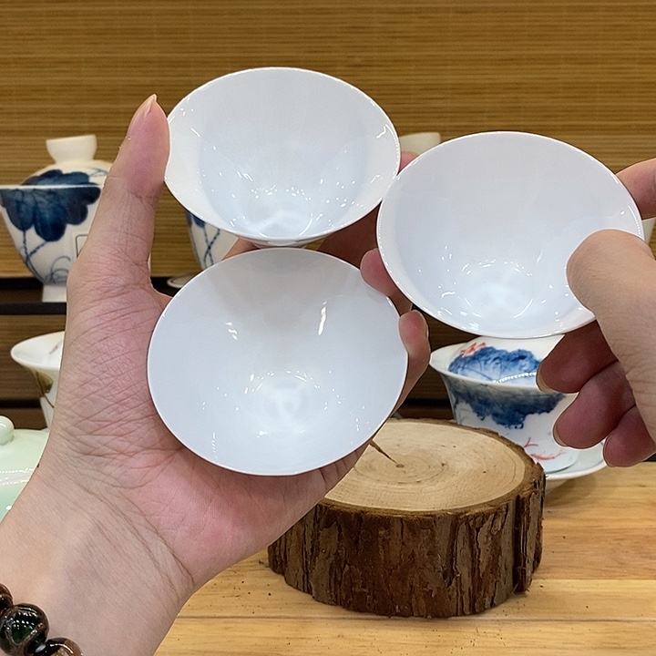 釉下彩瑕疵福利款骨瓷杯3个