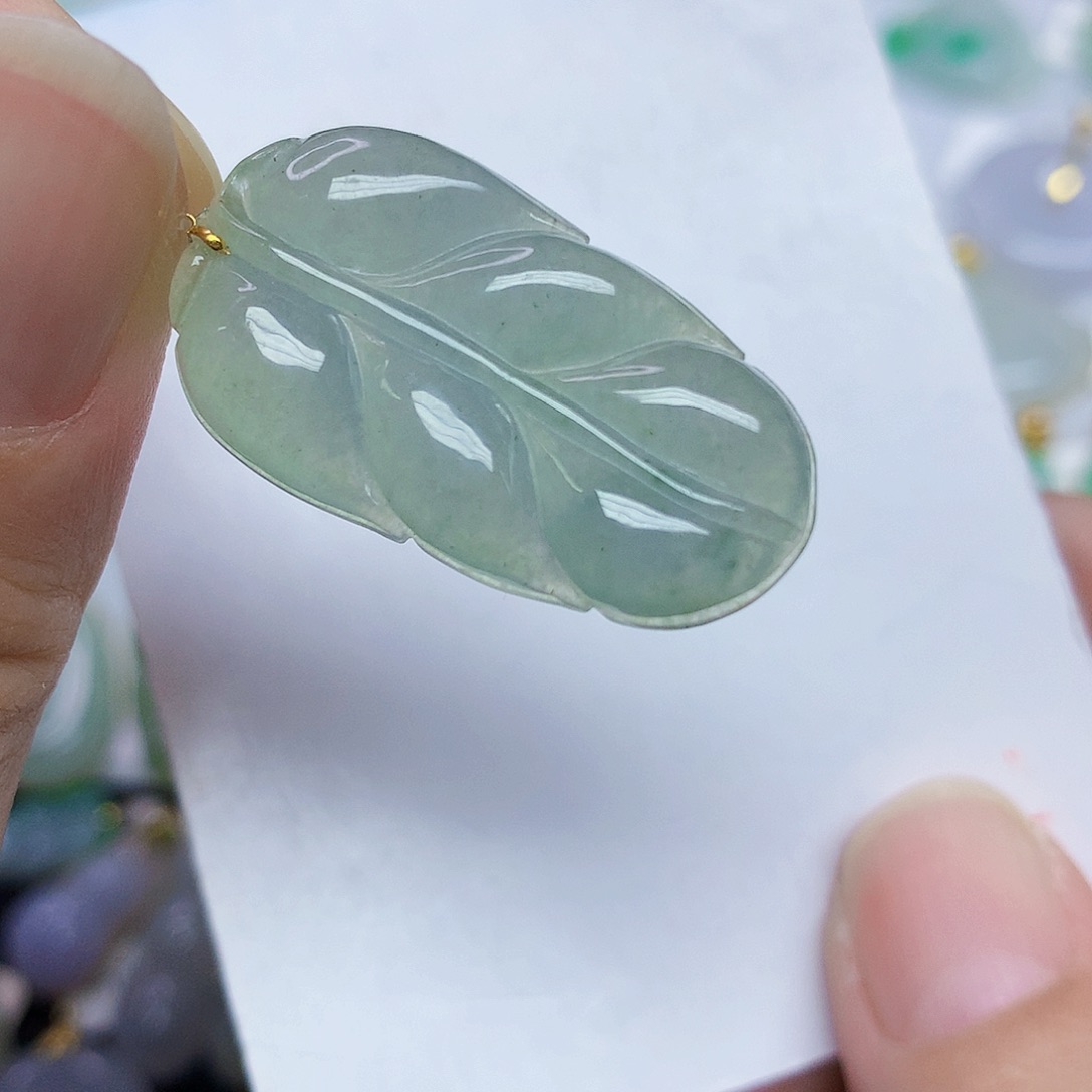 翡翠18K金镶嵌颈饰3467774