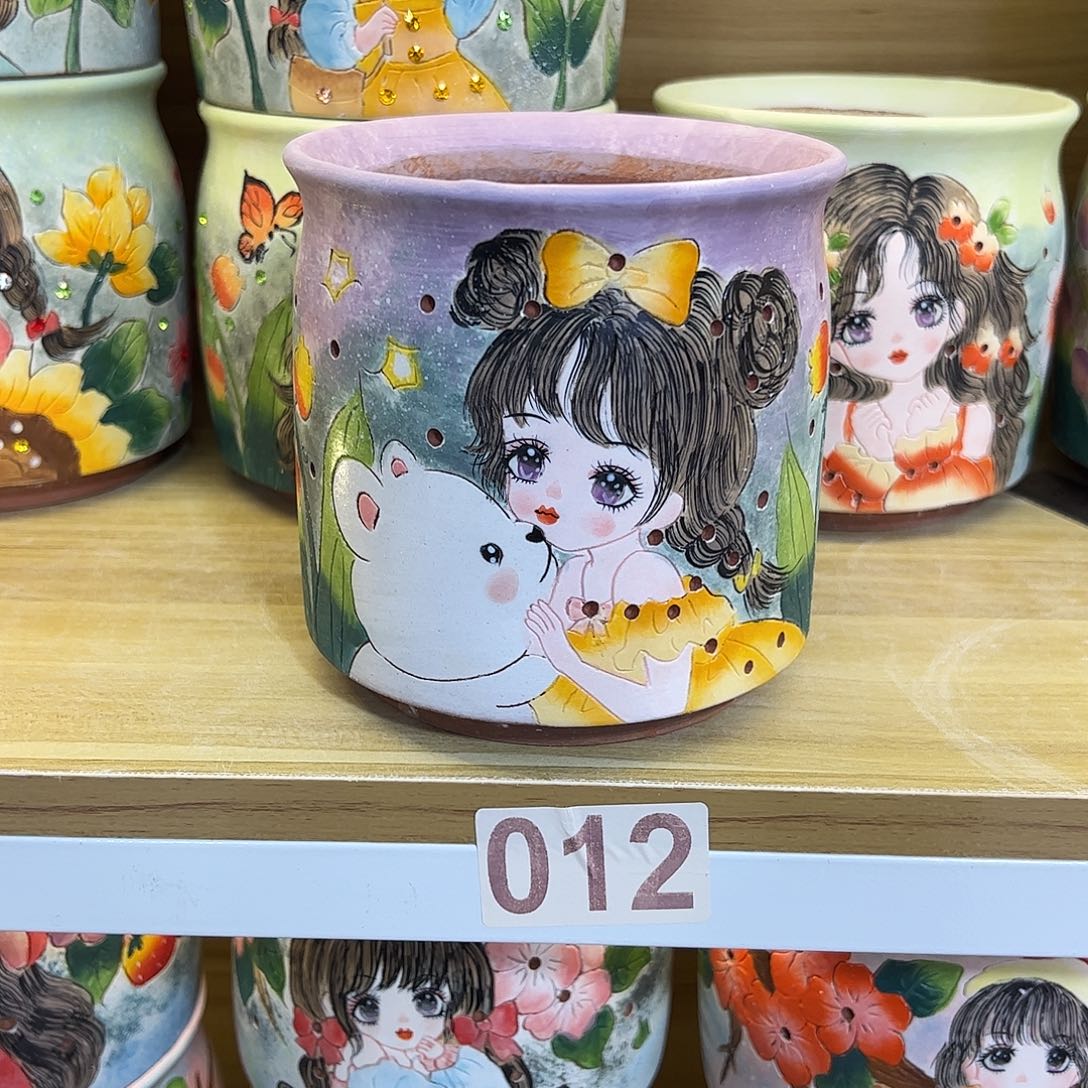 景德镇陶瓷花盆口12高12.5