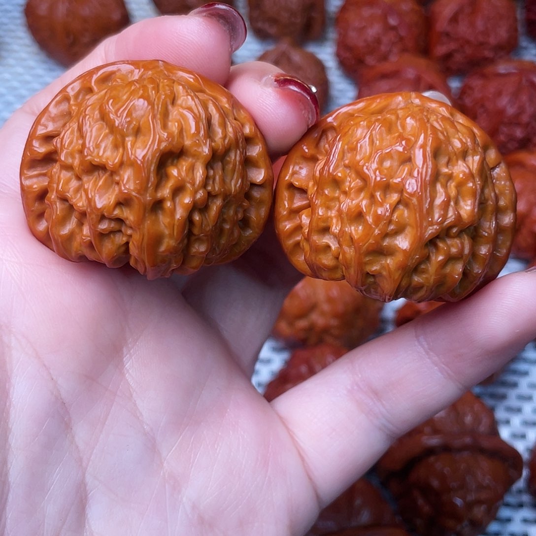 桃核吊坠文玩核桃 手把件 白狮子 39