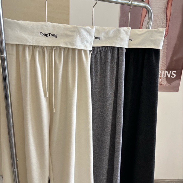 厚款慵懒风软糯垂感高腰直筒显瘦糯米裤340