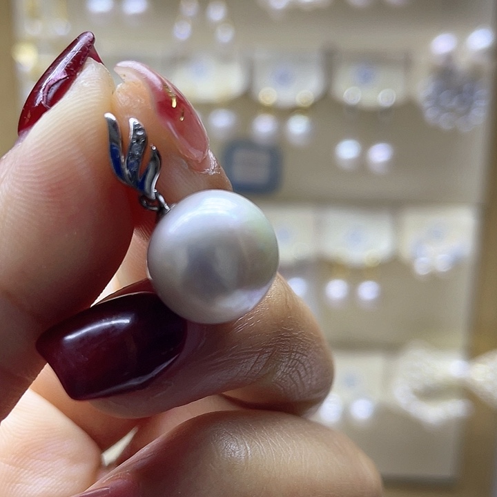 淡水珍珠颈饰银S925镶嵌