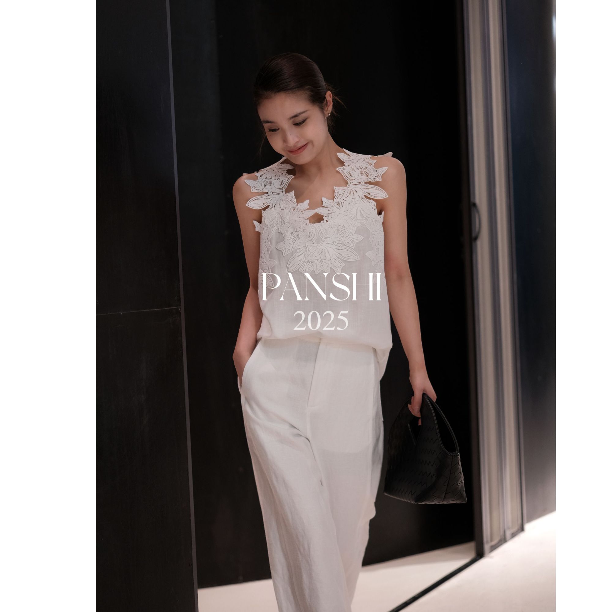 PANSHI法式小众设计高级感蕾丝拼接气质复古打底小衫洋气衣服女