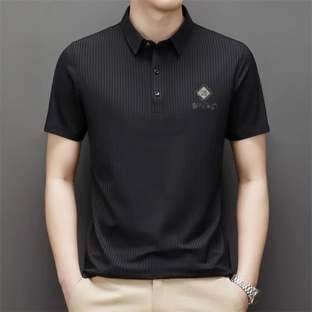 【滟子】男士经典纯色商务休闲百搭气质T恤夏季Polo衫/1511