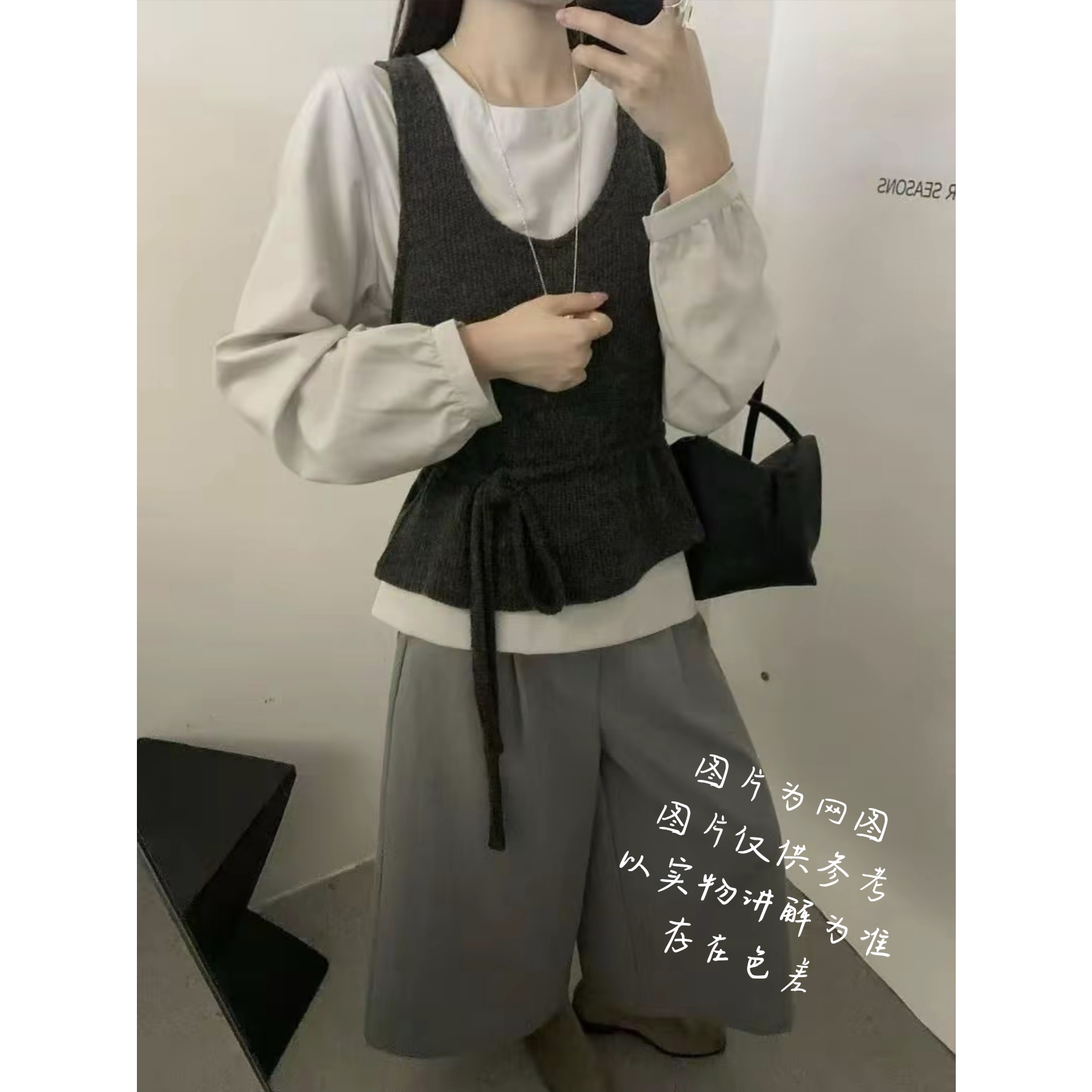 【大白莎家】2025秋季大码套装新款百搭爆款时尚三件套秋款女装胖mm