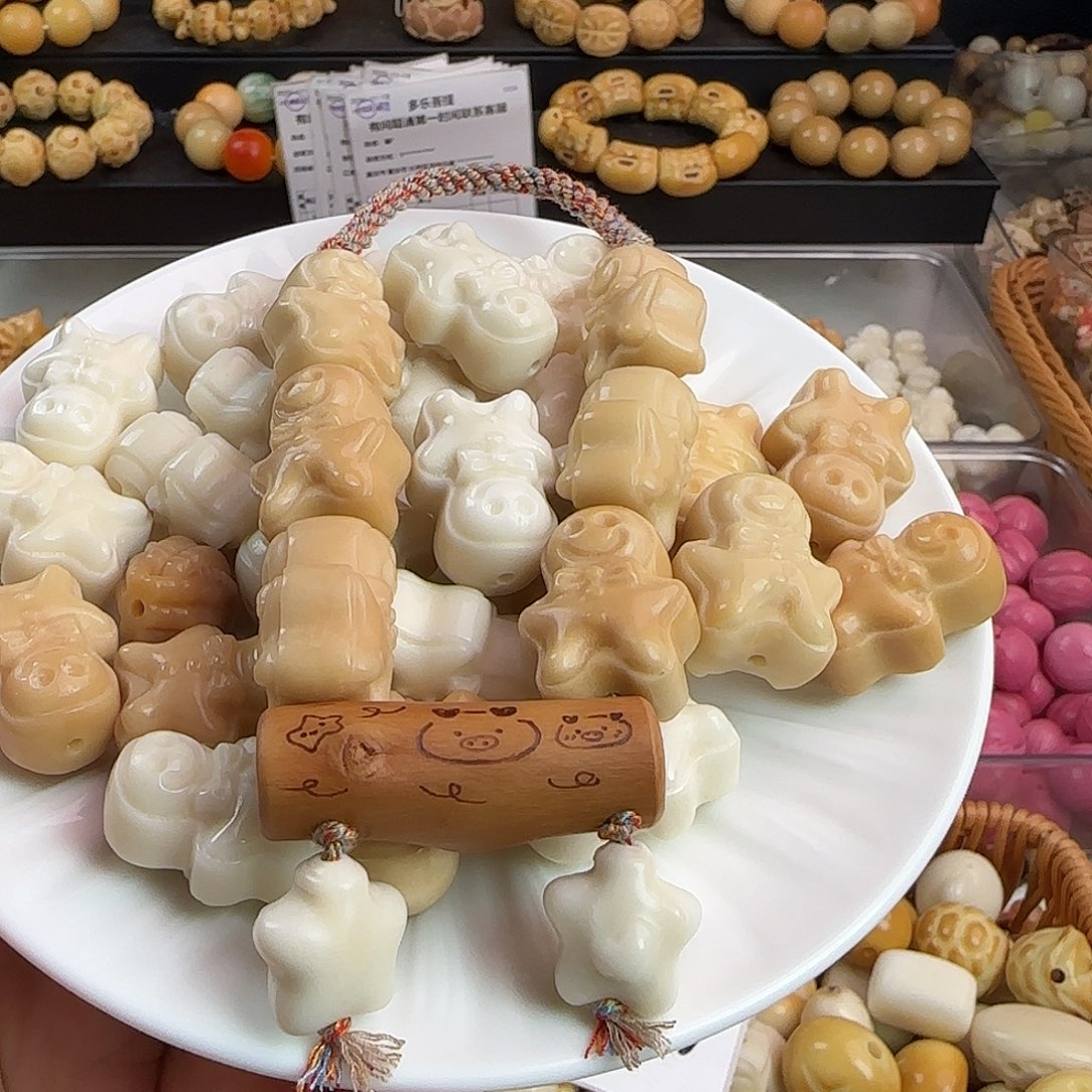 菩提根/象牙果手串全品双面姜饼人2颗