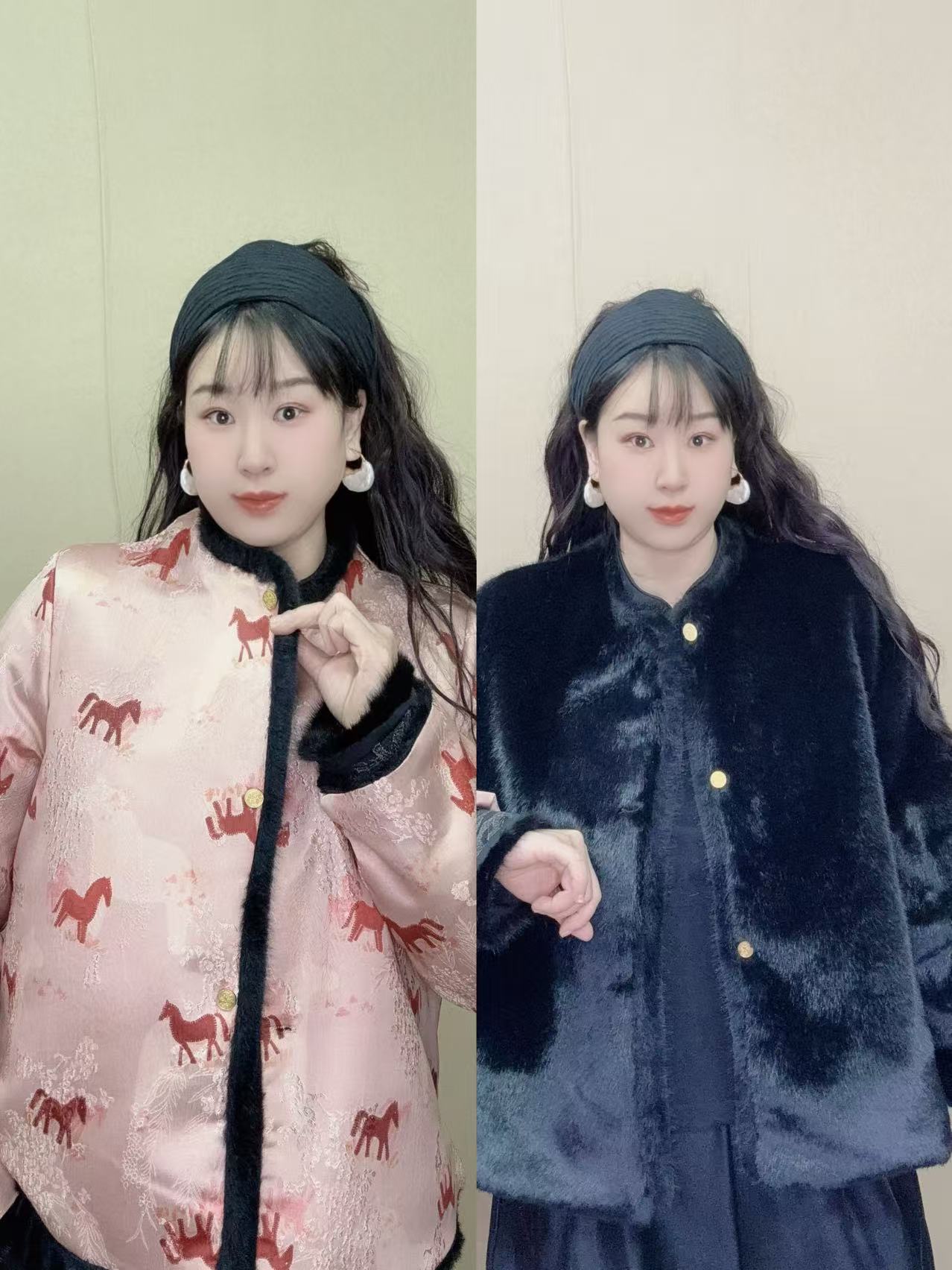 【马上有钱】新款夹绒夹厚（双面穿）百搭新中式国风宽松外套