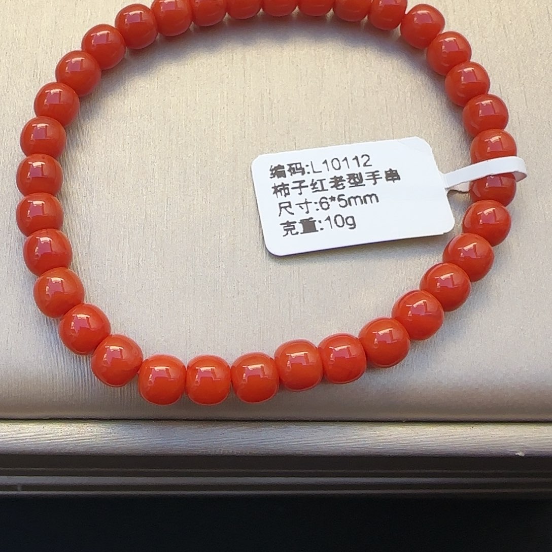 南红玛瑙手链未镶嵌柿子红单圈多样发一