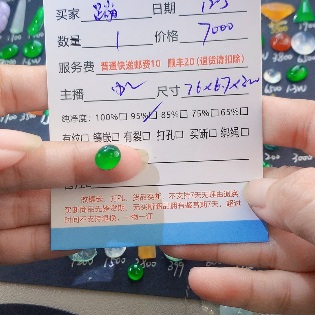 蹦***哒翡翠未镶嵌颈饰绿蛋