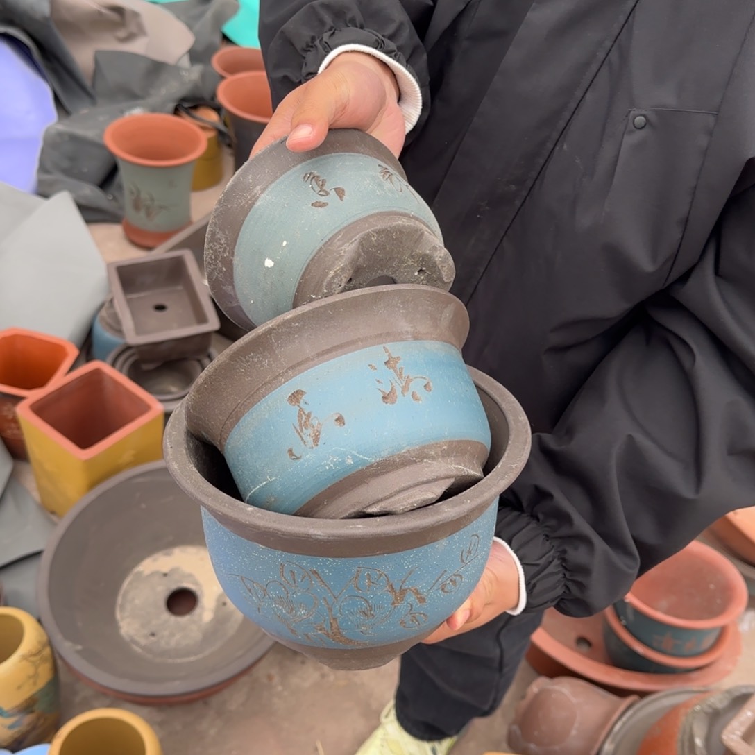 紫砂花盆瑕疵和瑕疵