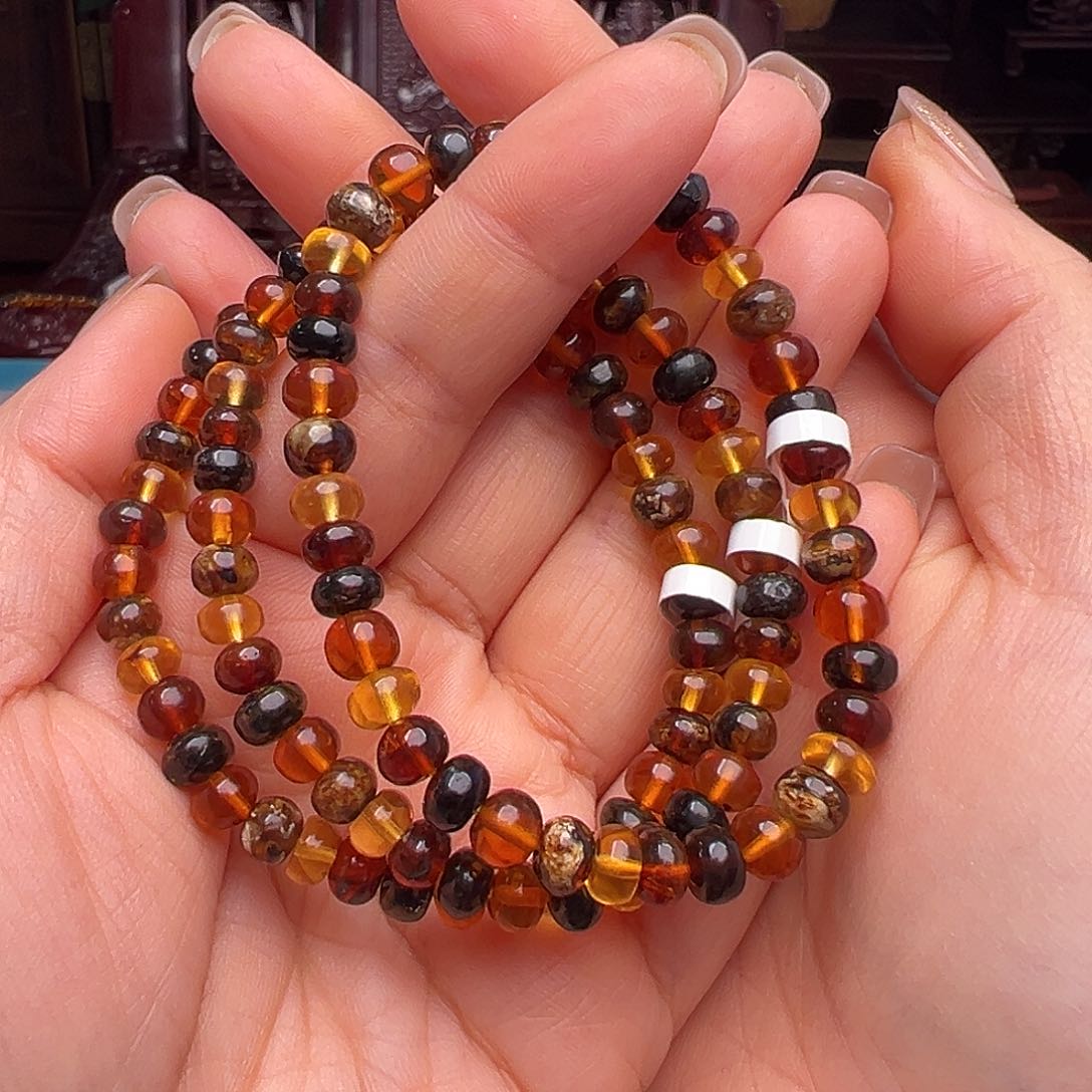 琥珀裸石未镶嵌抚顺琥珀30607多样性发其一6