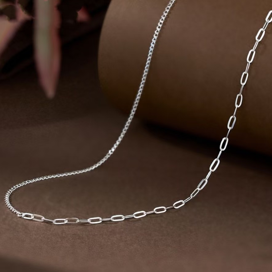 链子足银 足银999【设计款AB侧身链】时尚款  长度40+5