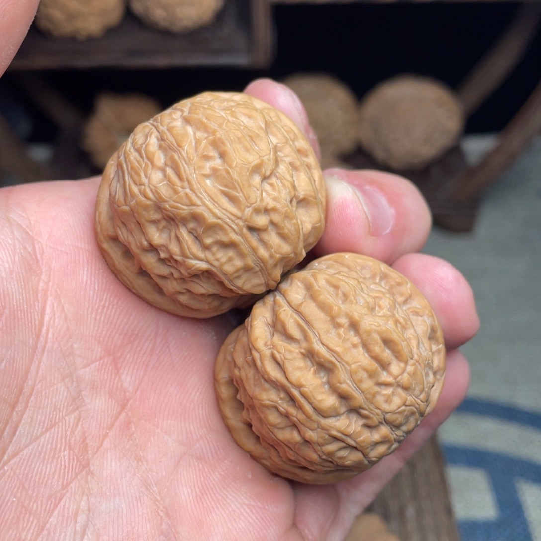 文玩核桃把件37边38肚毕业高货乾隆磨