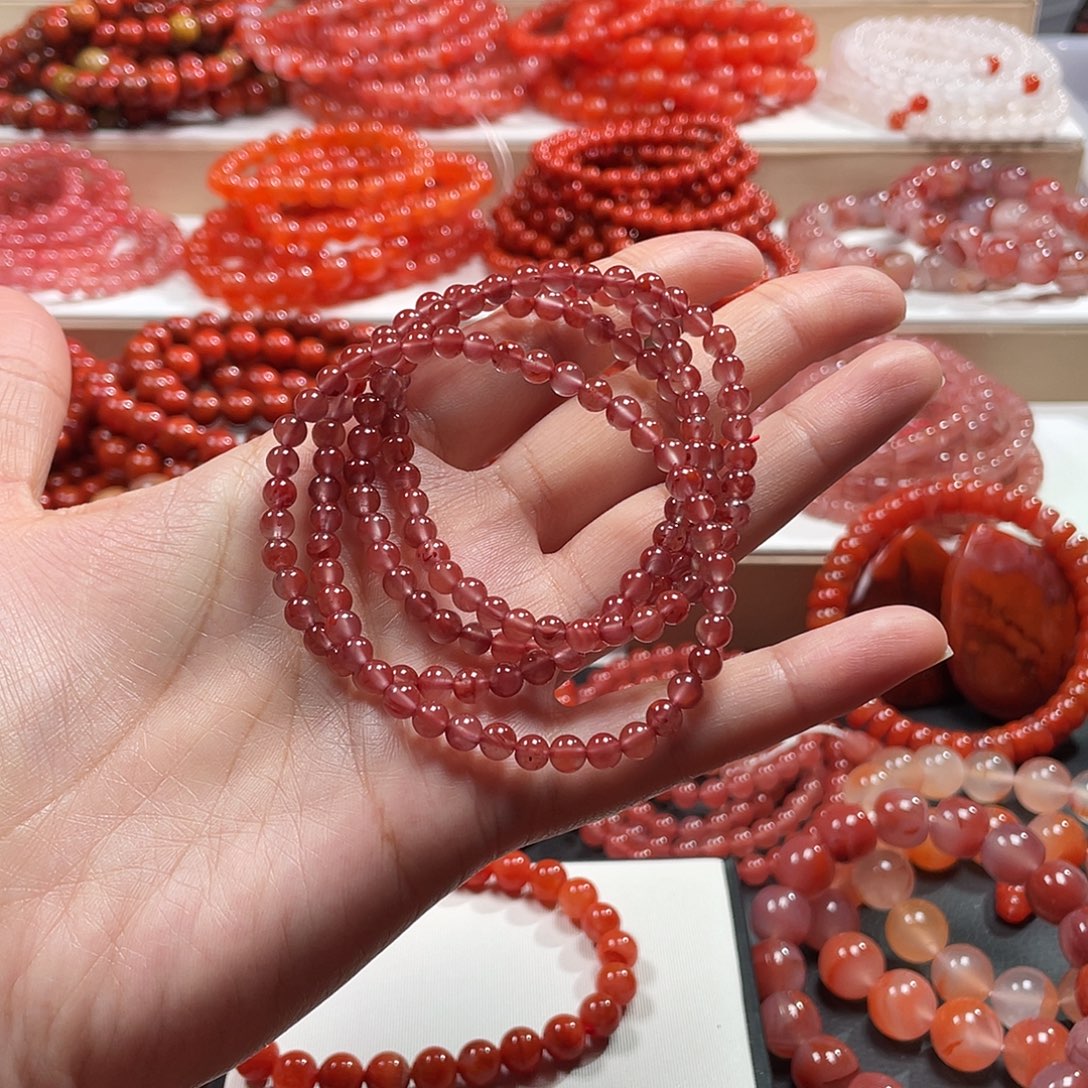 南红玛瑙未镶嵌手链