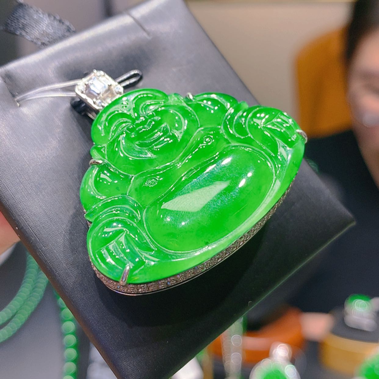 【闪购商品】翡翠颈饰银S925镶嵌9柒姐