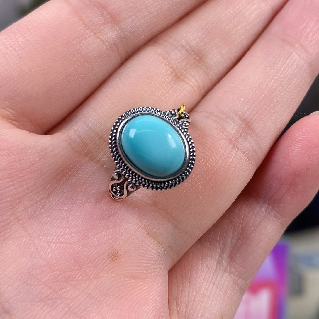 绿松石银S925镶嵌珠宝奇石