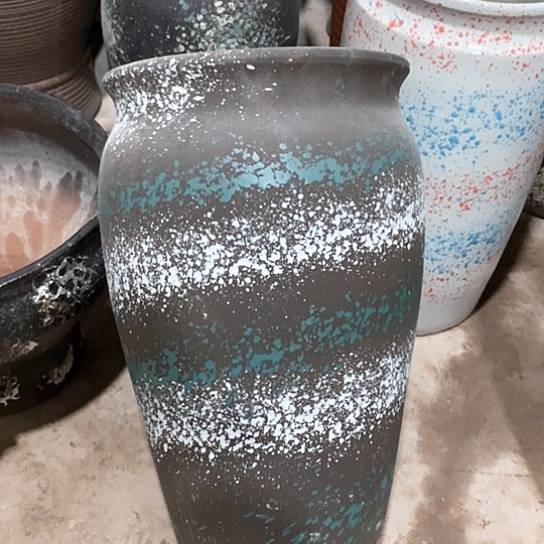 紫砂花盆口25高度41复古色