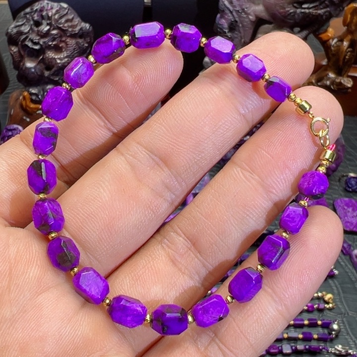 苏纪石（舒俱来）手串18K金镶嵌