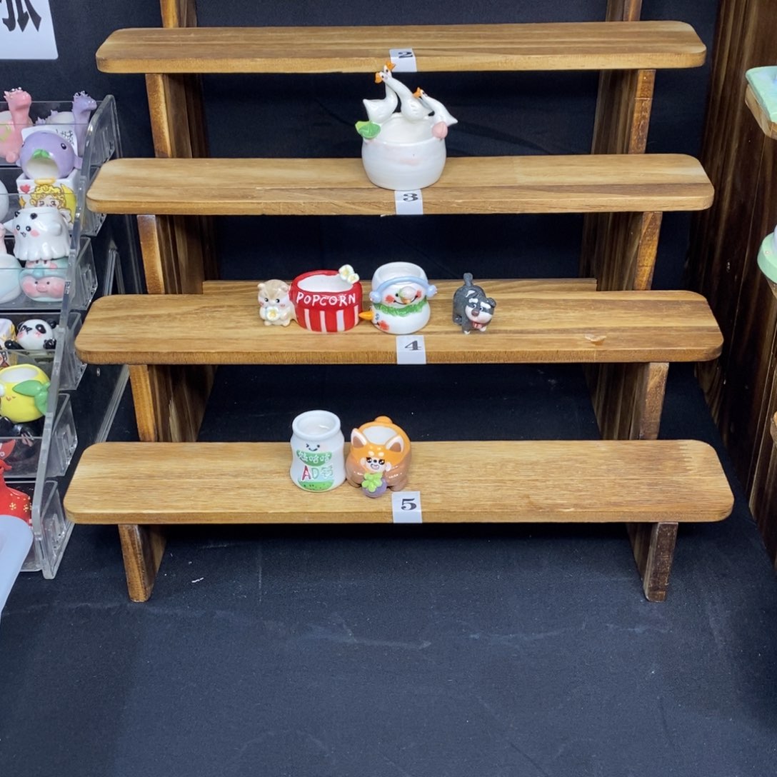 孜***喷手捏釉烧拇指花盆6只