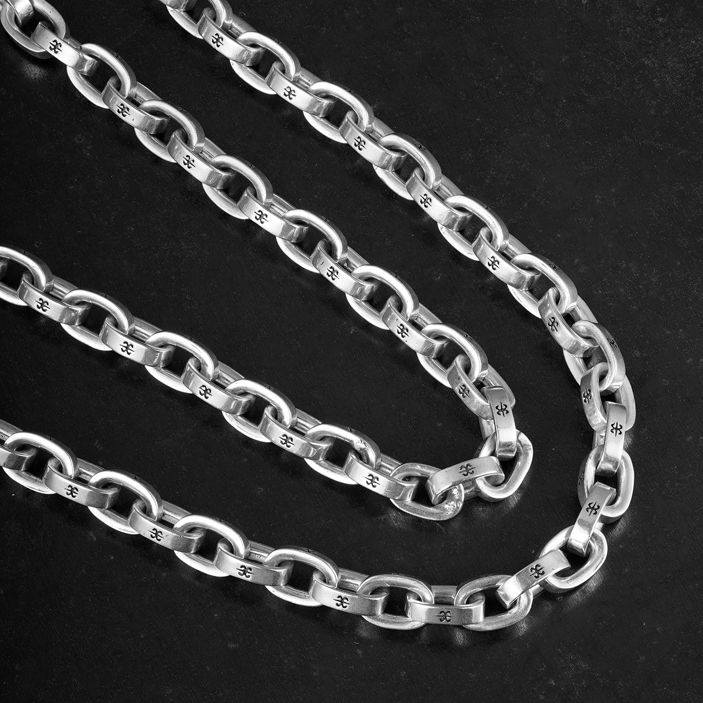 希然 链子925银 原创手工纯银图腾项链 男士基础款女生百搭毛衣链