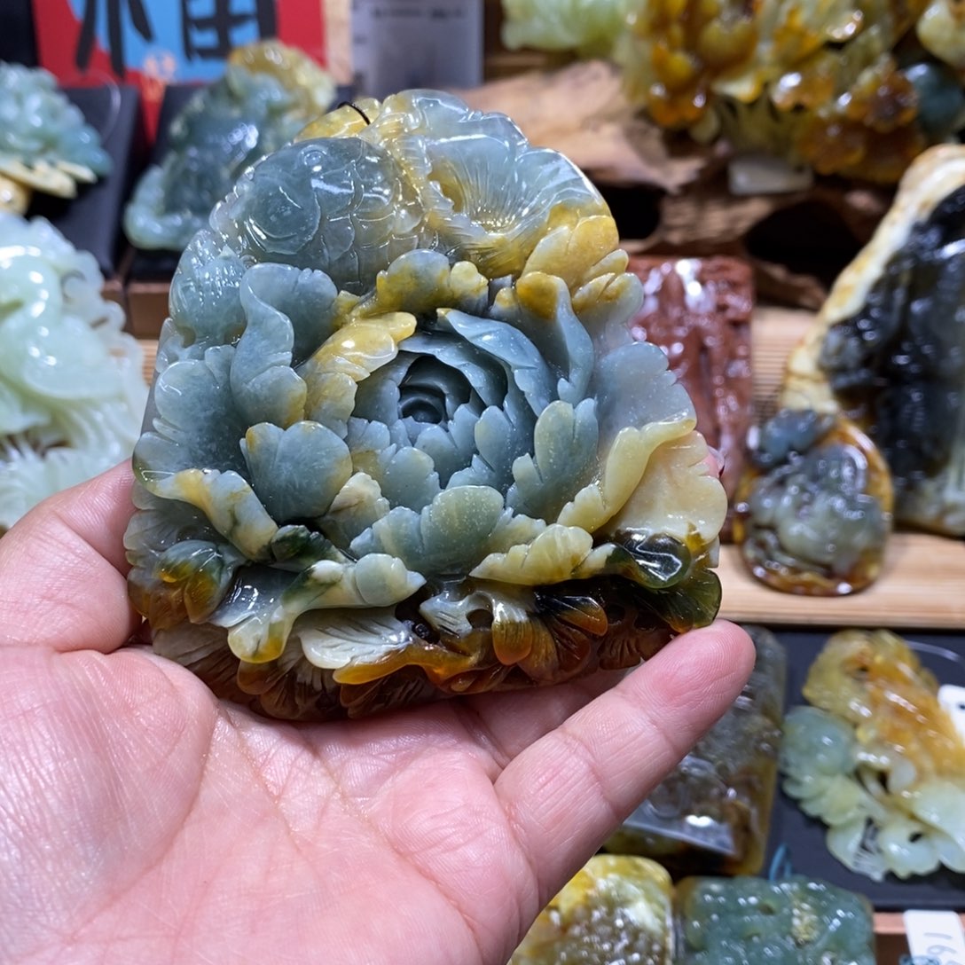 蛇纹石玉颈饰未镶嵌稻****1