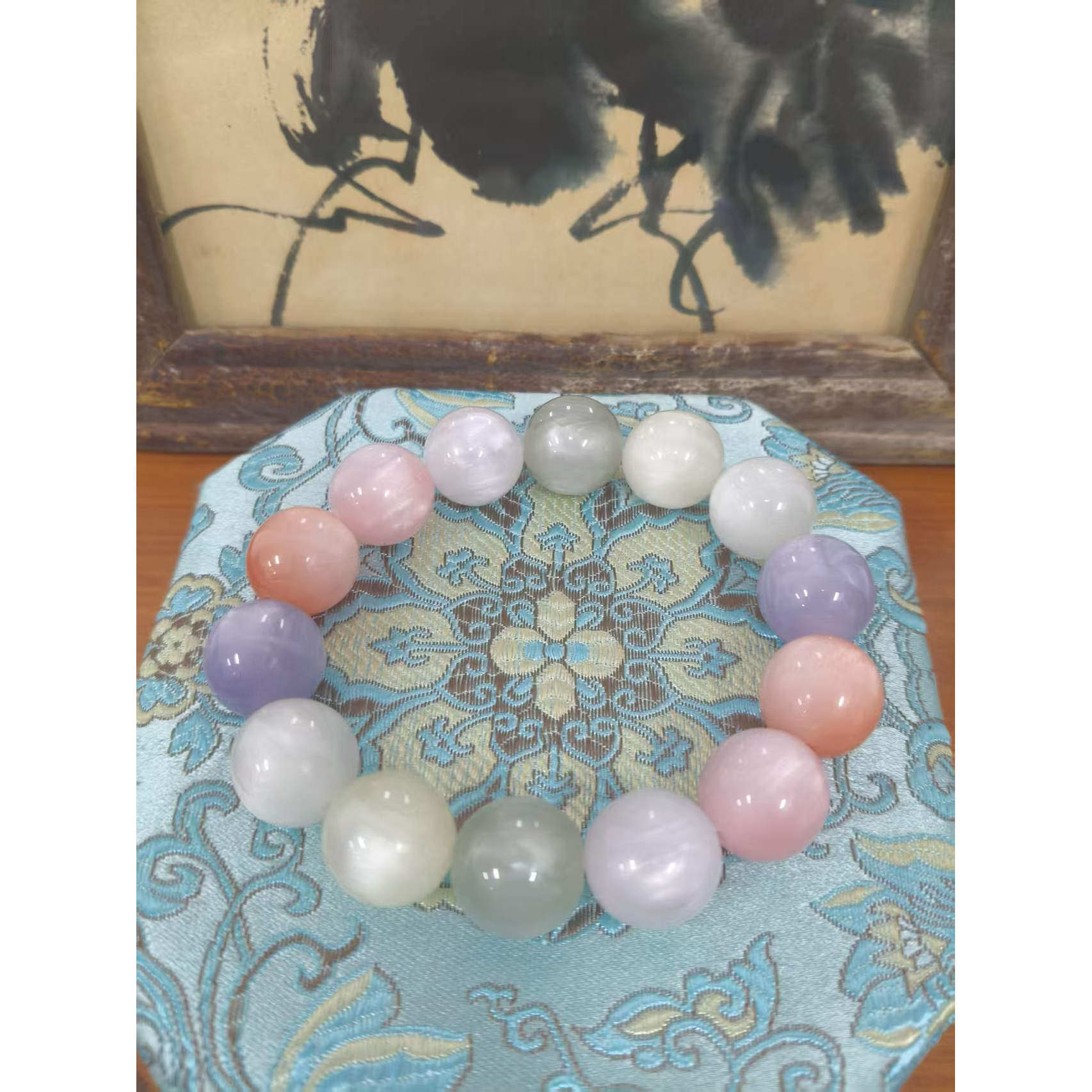 陆国风复古七彩云母手串