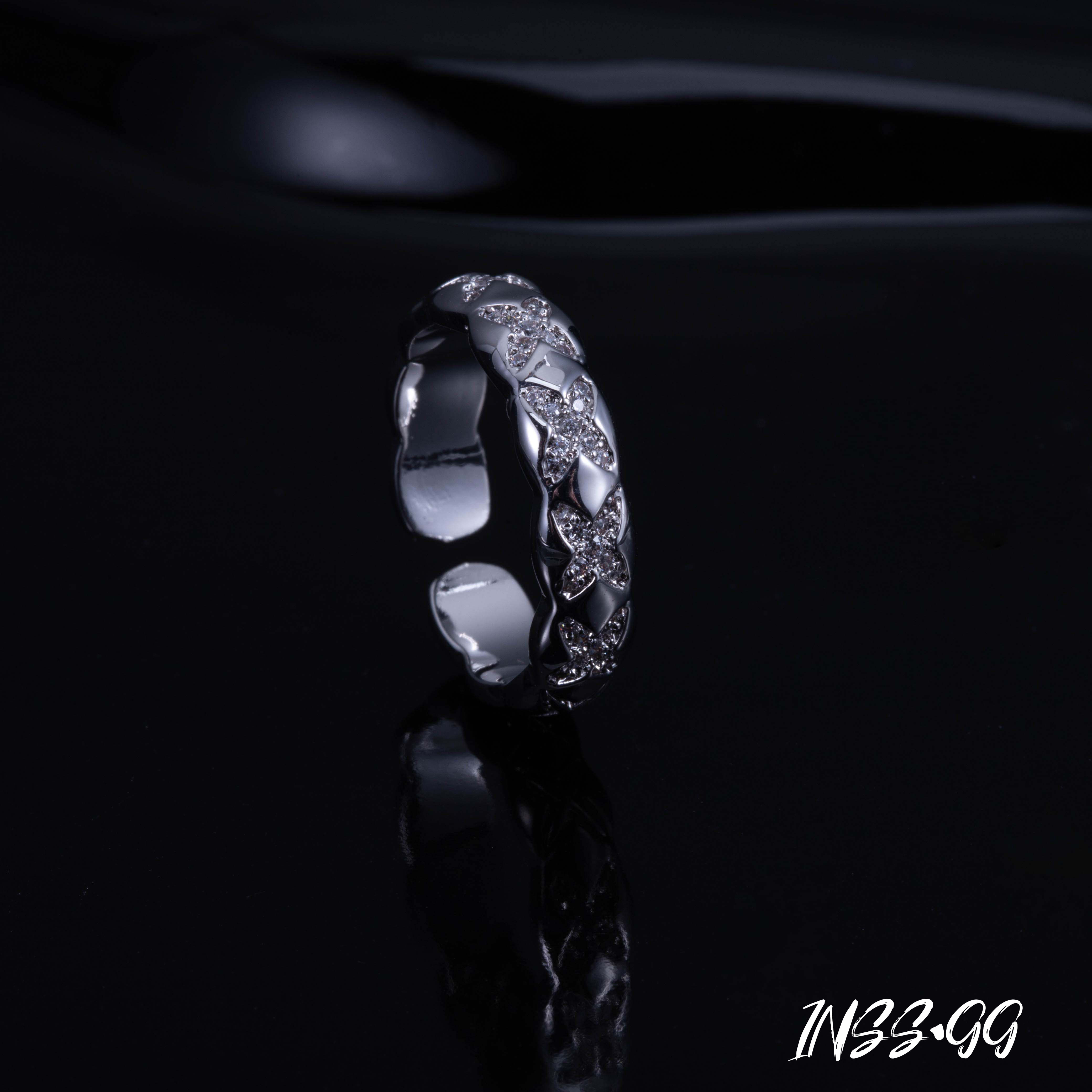 铜合金合成锆石戒指 【INS·GG】轻奢个性百搭时尚简约戒指AJ239