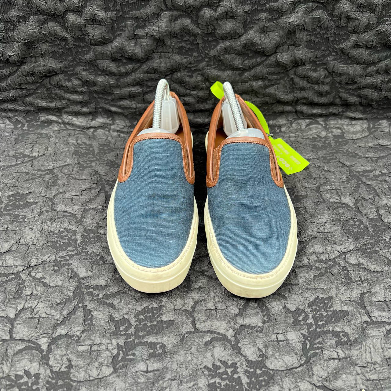 Gucci 古驰 棕蓝帆布拼接一脚蹬板鞋 35码/95新/无配件