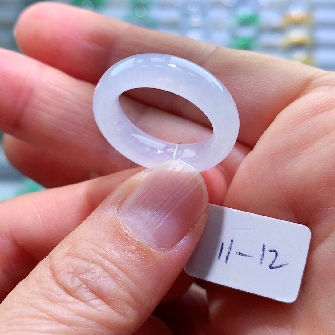 翡翠未镶嵌戒指11-12号