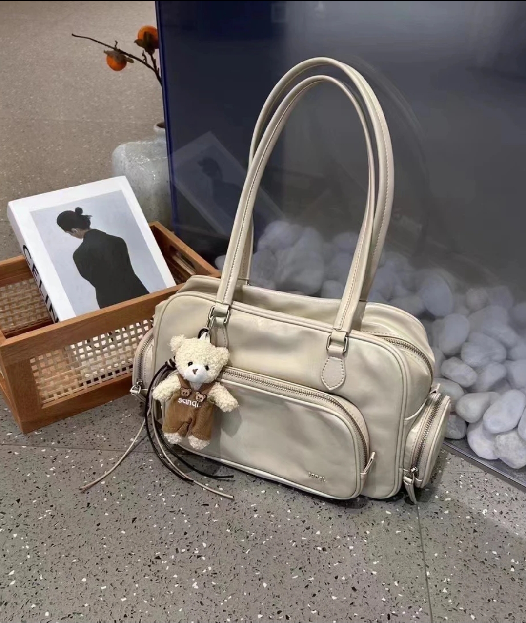 小三七轻奢百搭单肩包斜跨包时尚纯色单肩包