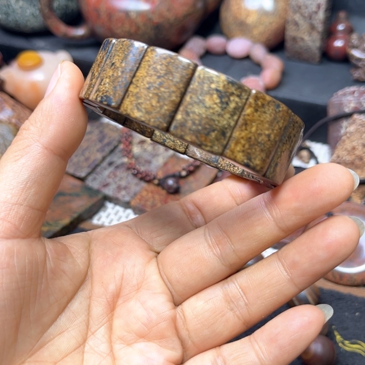 无***悔石英石纯铜金星手串