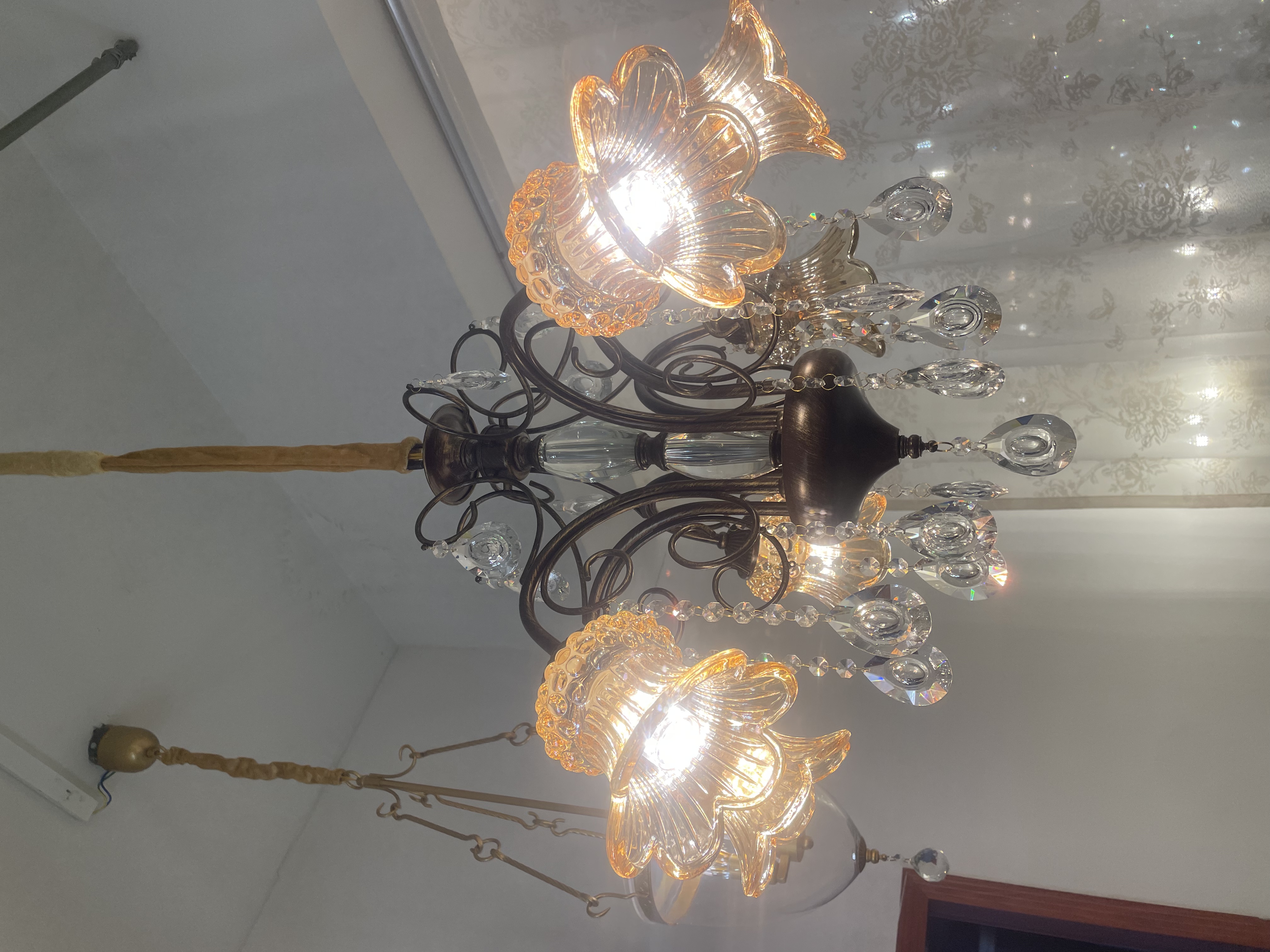 颂莱灯饰 法式复古吊灯 客厅吊灯餐厅灯 复古做旧工艺