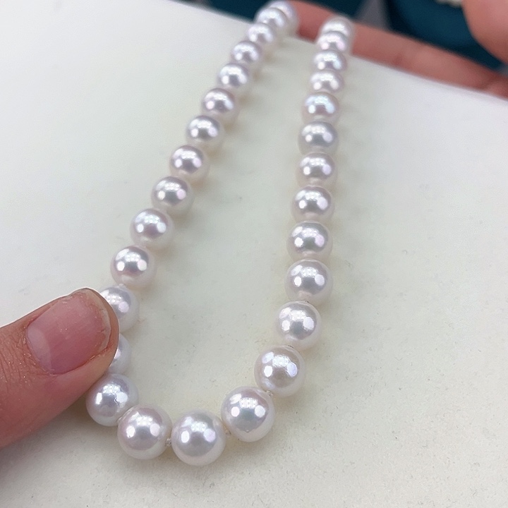 淡水珍珠颈饰银S925镶嵌卡9炫彩高品