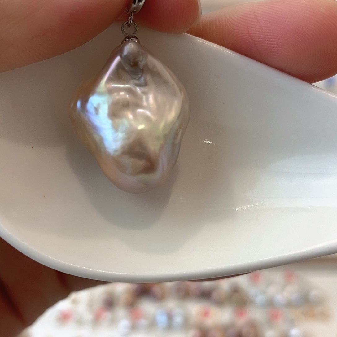 淡水珍珠颈饰银S925镶嵌