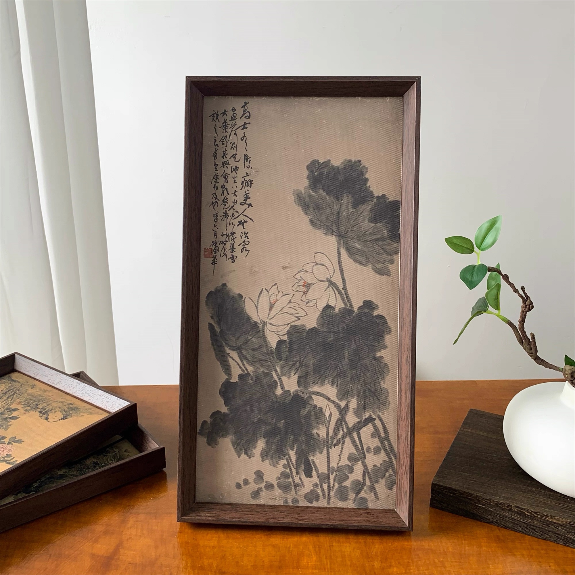 B114装饰画【所见即所得】花鸟挂摆画复古礼品