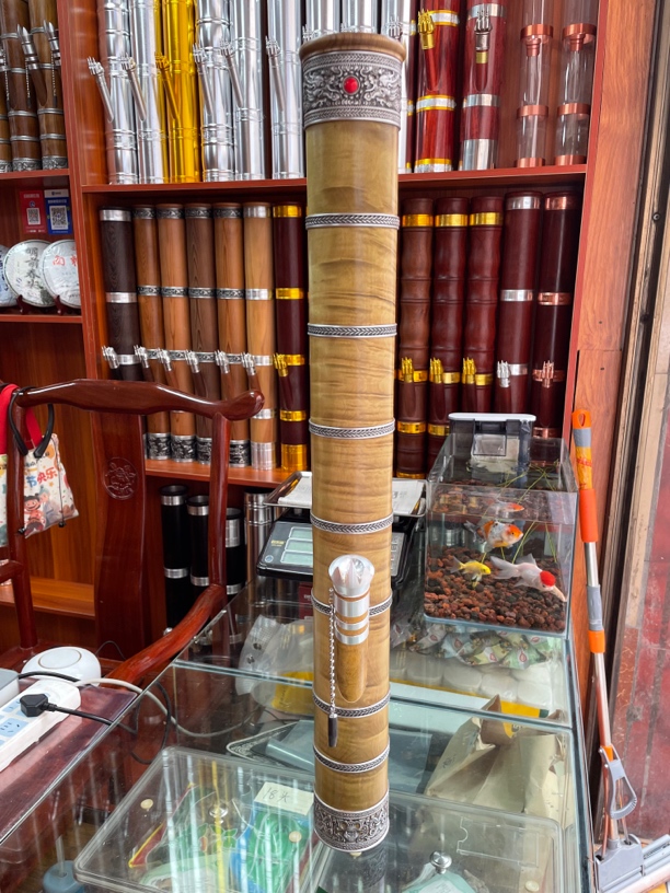 【金丝楠木 中号】花纹以发货为主高度75 内口7 外口8.8