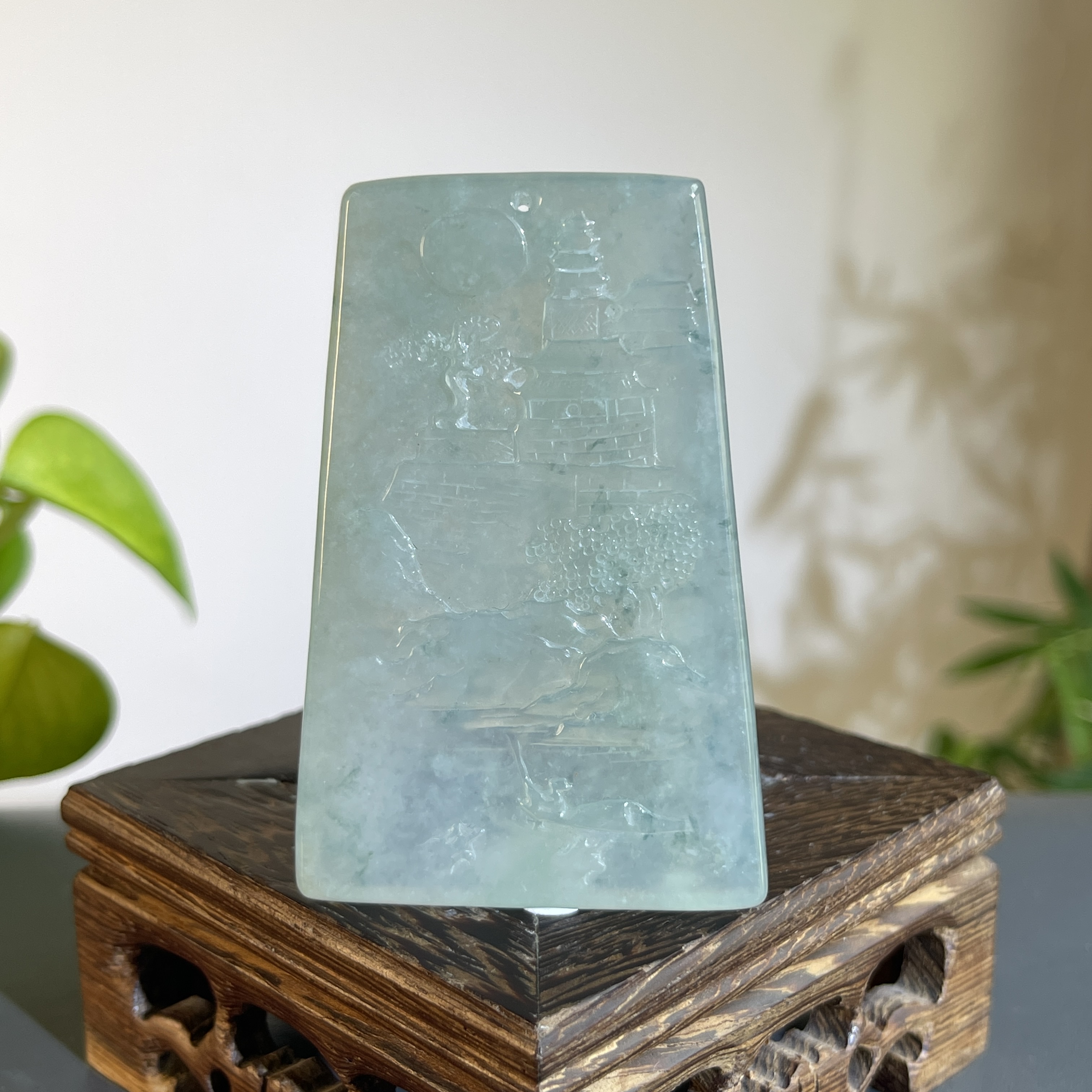 JXW16-177 天然翡翠缅甸A货 山水牌